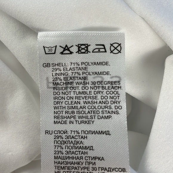 REISS Laurie Square Neck Tank Bodysuit. White. S. - Picture 13 of 13